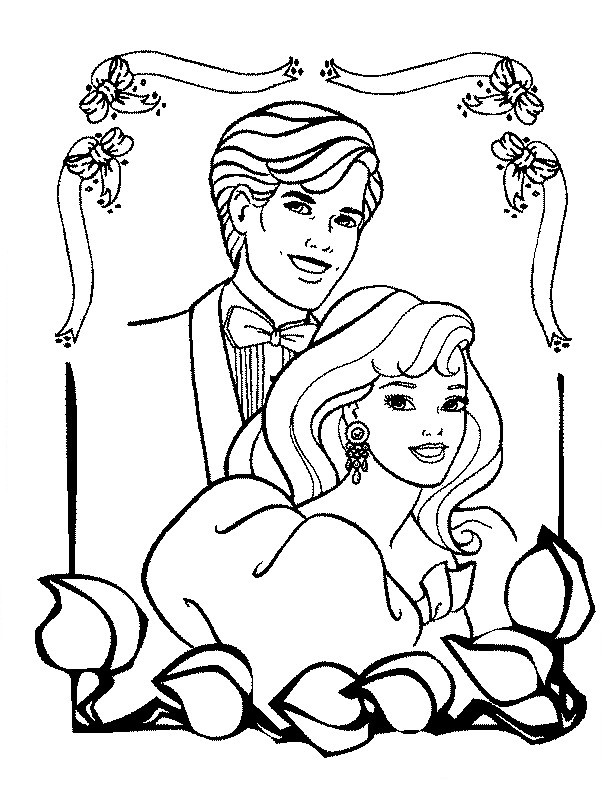 Coloriage De Barbie Et Ken