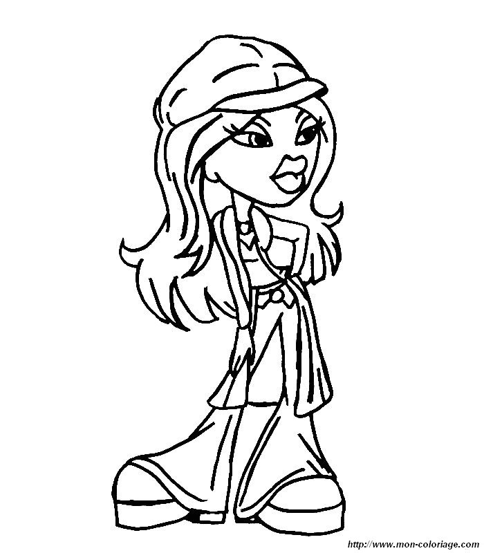 Coloriage de Bratz, dessin bratz 3 à colorier