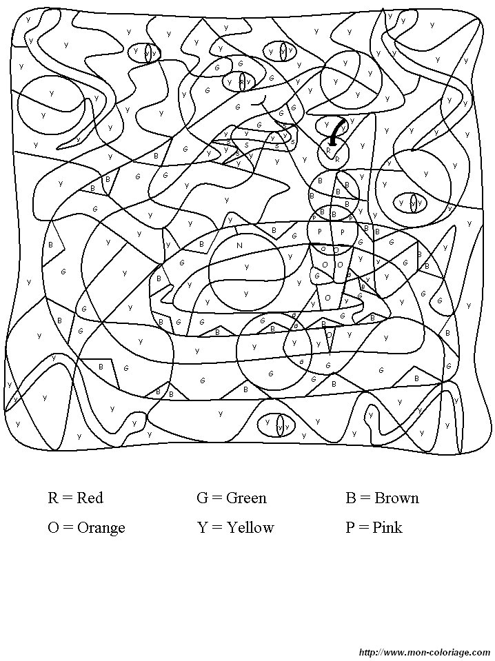 coloriage magique anglais couleurs - Anglais Petit caillou