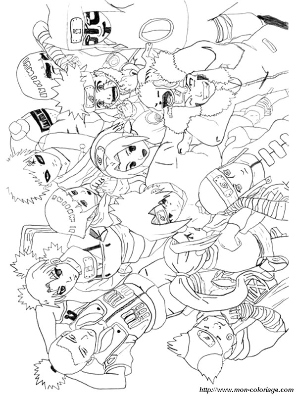 Coloriage de Naruto, dessin coloriage naruto à colorier