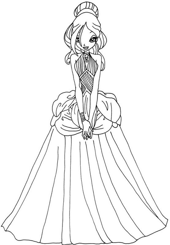 Bloom dans sa robe de bal