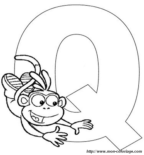 coloriage alphabet dora