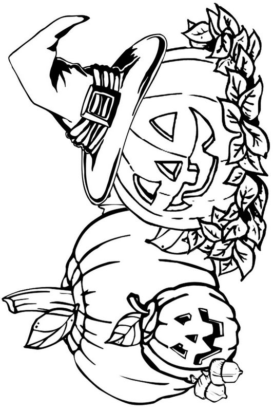 Coloriage de citrouilles pour Halloween