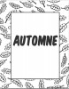 Coloriage automne