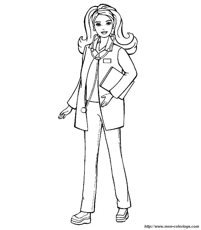 Coloriage de Barbie  dessin coloriage de barbie    colorier 