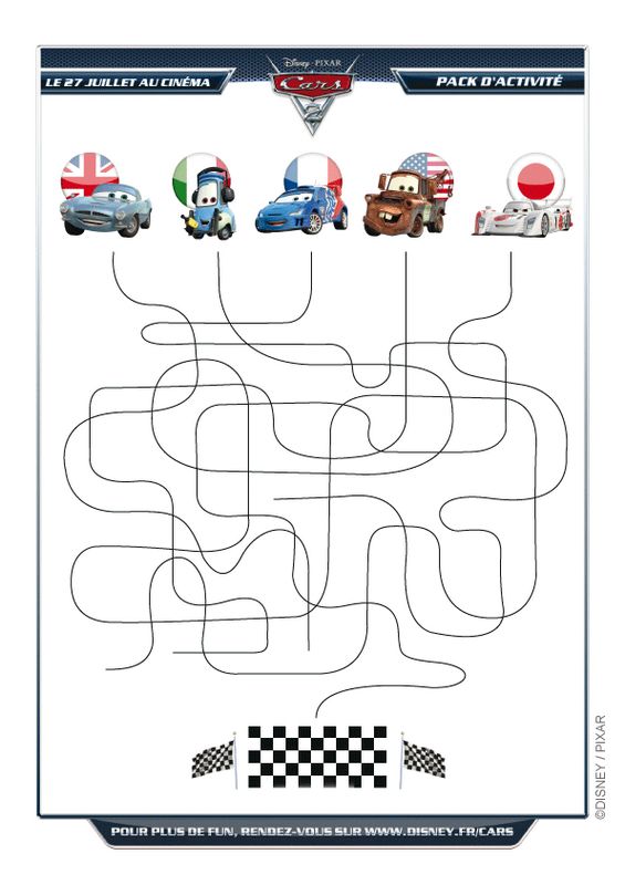 Labyrinthe cars disney