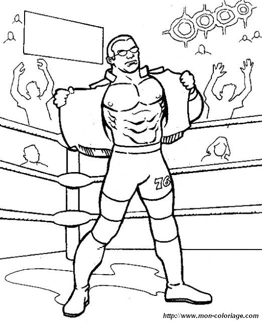 Coloriage De Catch Ou Wrestling Dessin Wwe Wrestling à Colorier