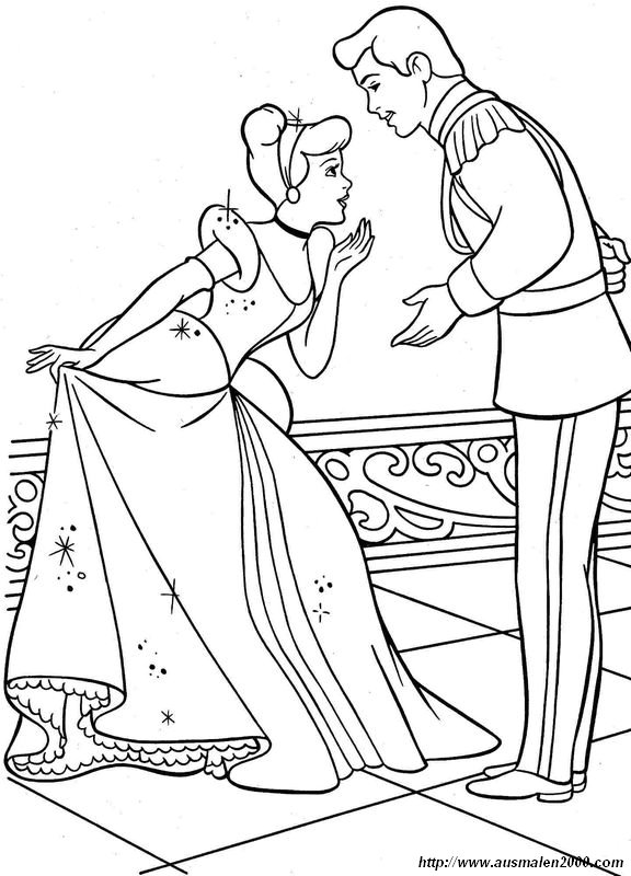 Cendrillon au bal avec son prince charmant