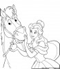 Belle avec son gentil cheval