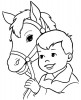 Un enfant qui aime son cheval