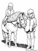 deux petites filles sur leur cheval