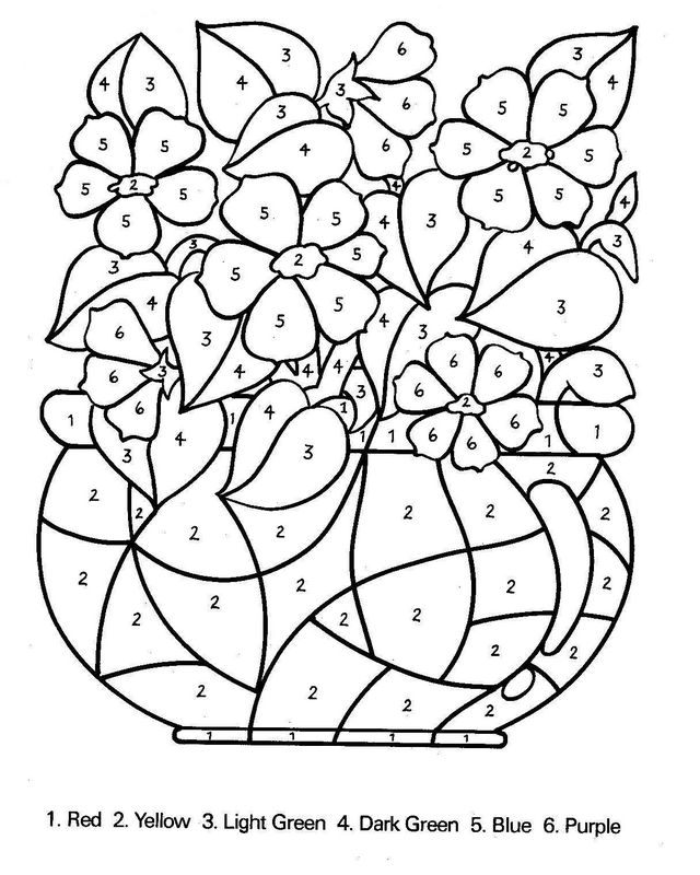Bouquet de fleurs avec des nombres