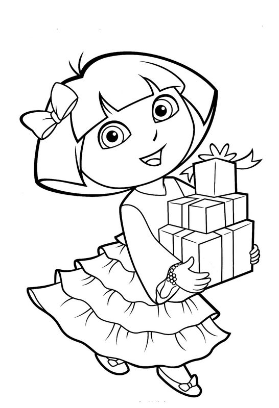 Dora et ses cadeaux de noel
