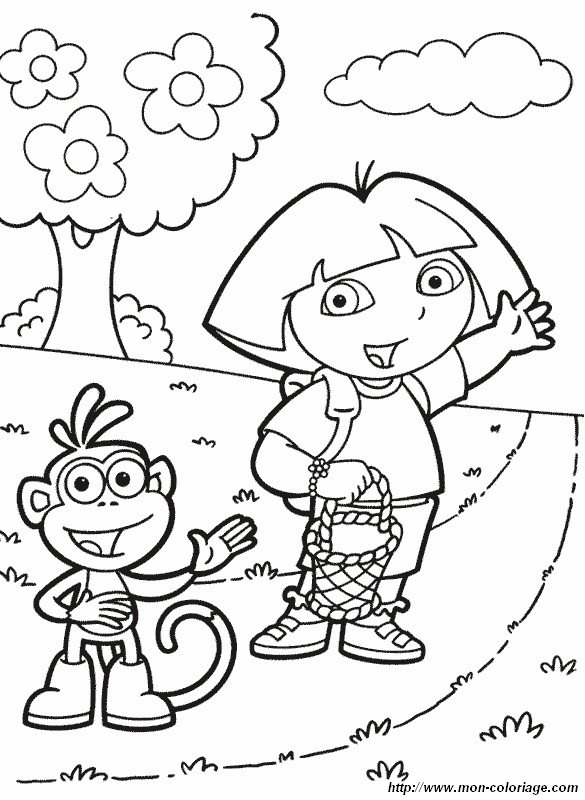 babouche et dora se promenent