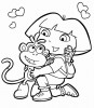 Dora aime beaucoup son ami le singe