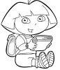 Dora va lire un livre