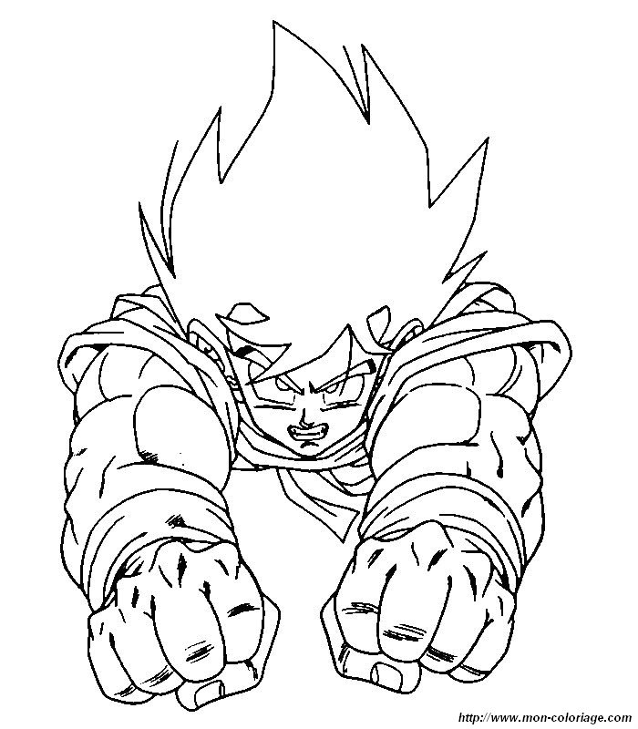 Coloriage De Manga Dragon Ball Z Dessin 009 à Colorier