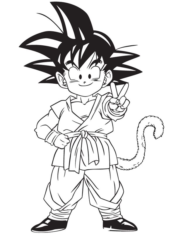 Coloring Pages Goku Easy Printable Seanschniederjan