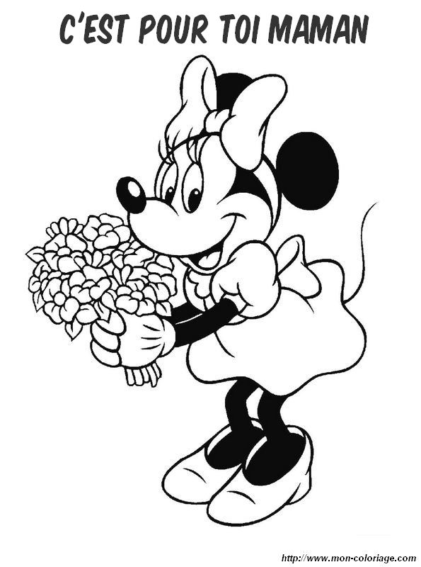 Minnie t offre ce bouquet de fleurs