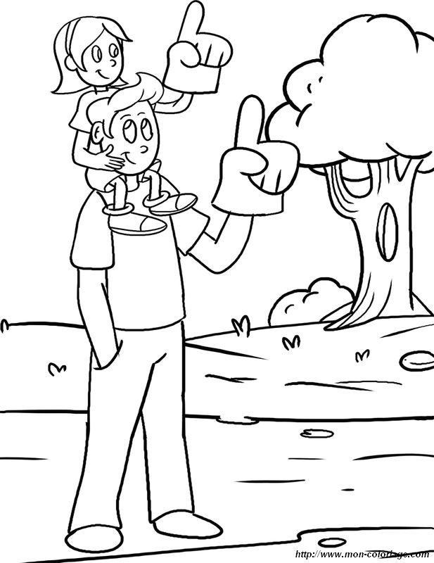 Coloriage de Fête des pères, dessin Je suis la plus gentille fille à