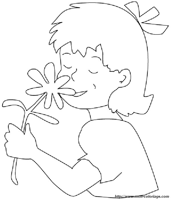 coloriage fleur parfum  