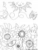 coloriage fleur soleil  