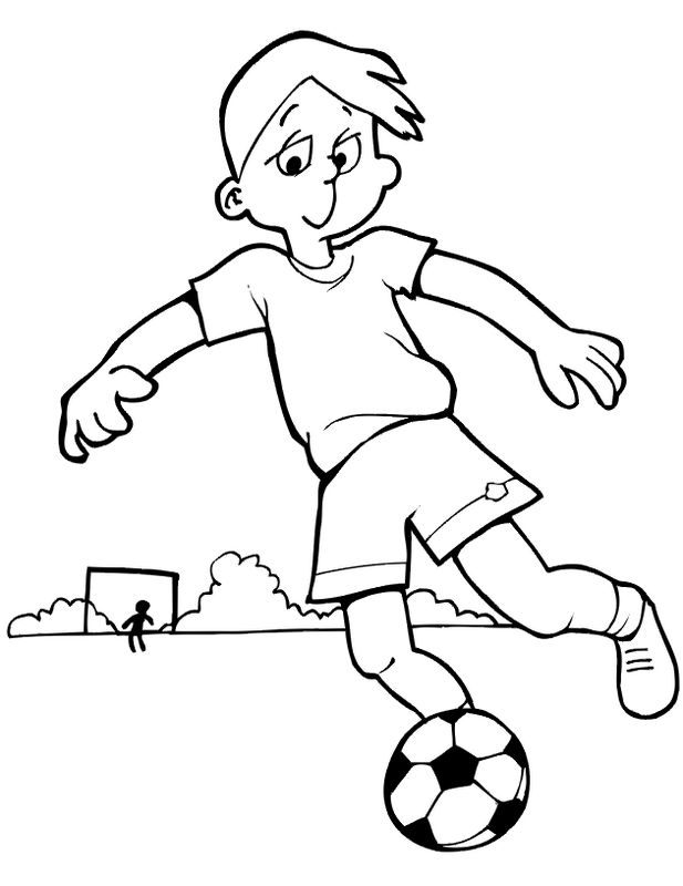 Enfant jouant au football