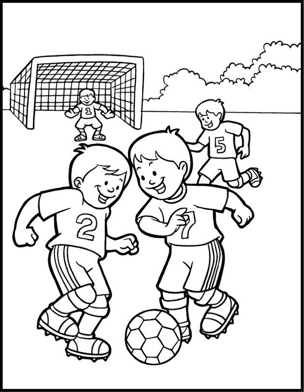 Coloriage fille qui joue au foot (Coloriage Foot)