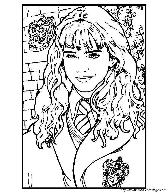 Coloriage de Harry Potter, dessin harry potter 1 à colorier