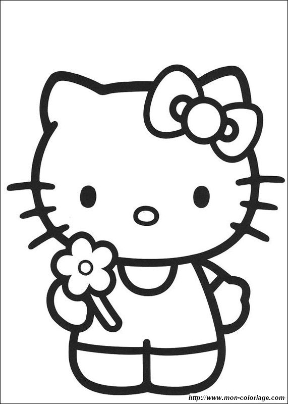 Hello Kitty offre une fleur