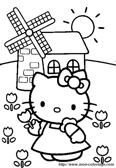 hello kitty a colorier