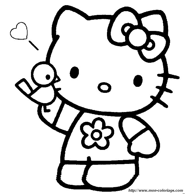 Coloriage De Hello Kitty Dessin Hello021 à Colorier