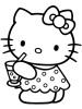 Hello Kitty aime la plage et les jus de fruit