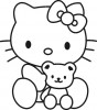 Hello Kitty avec son ourson en peluche