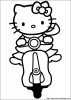 Hello Kitty sur un scooter
