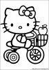 Hello Kitty sur un tricycle