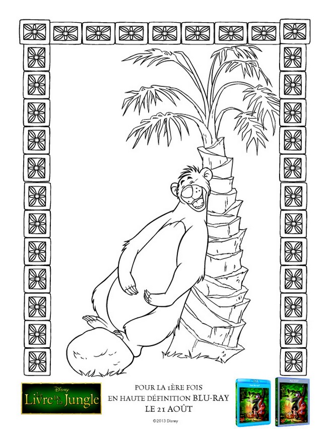 Baloo se gratte sur un palmier