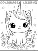 Cette jolie licorne te regarde colorier