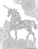 Coloriage de licorne pour adulte