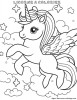 Une jolie licorne au milieu du ciel