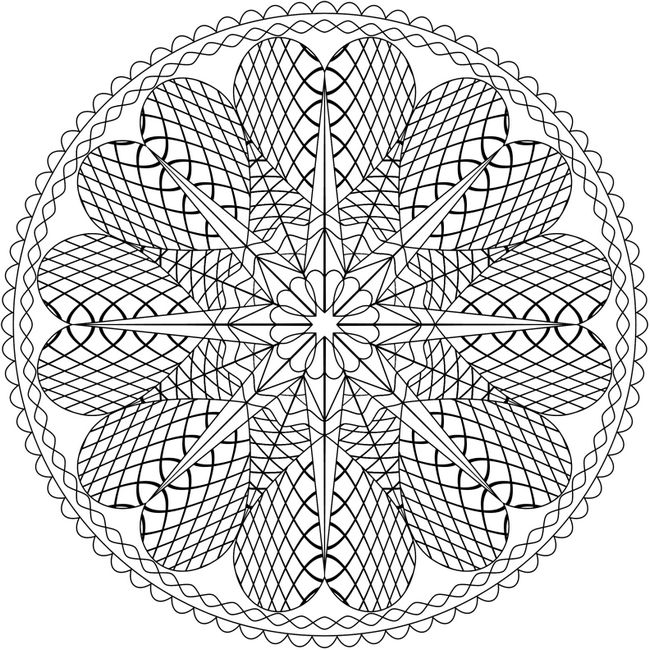 Des coeurs tout autour de ce mandala