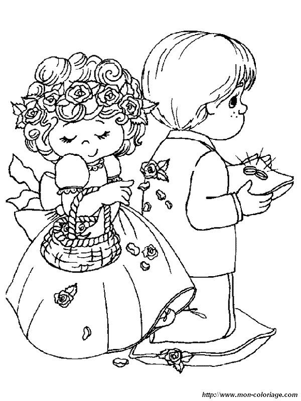 coloriage mariage enfant 2  