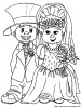 coloriage mariage enfant  