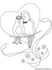 coloriage mariage oiseaux  