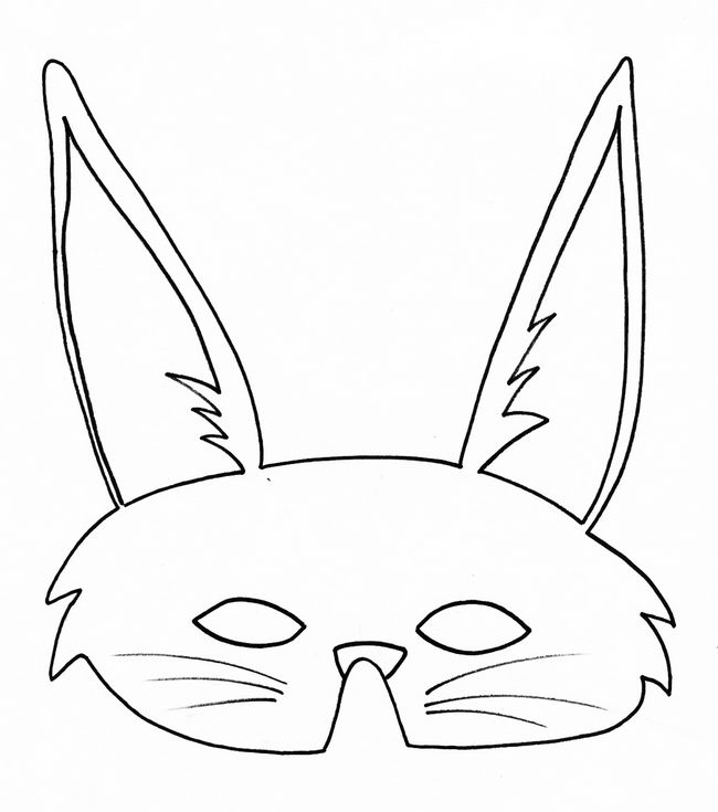 Masque de lapin avec des grandes oreilles