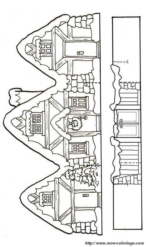 Coloriage De Découpage Ou Scrapbooking Dessin Maison Du