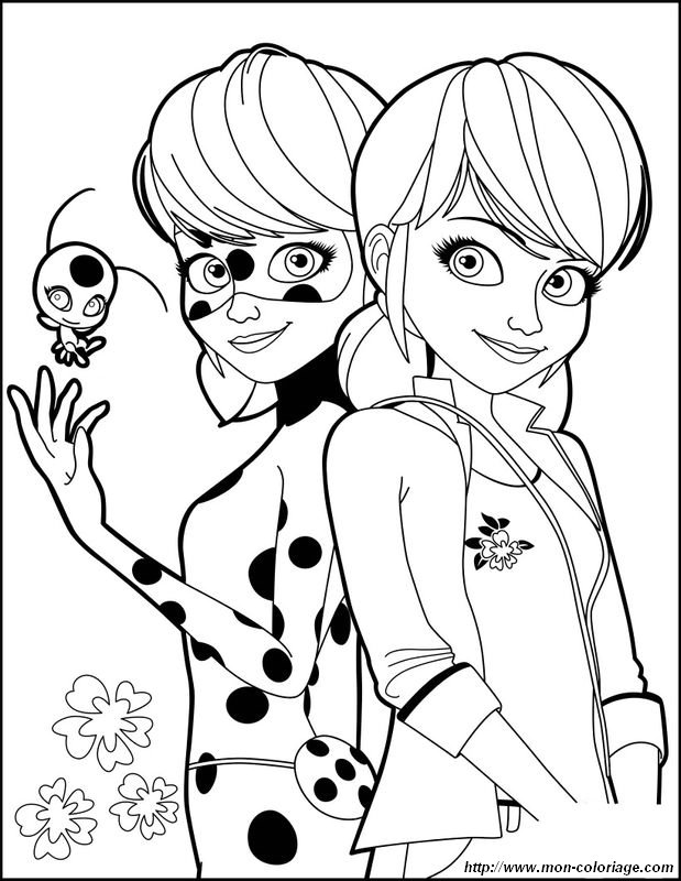 Marinette et Ladybug ensemble sur la photo