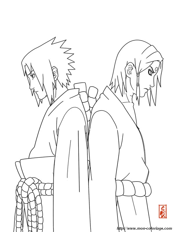 coloriage naruto orochimaru  