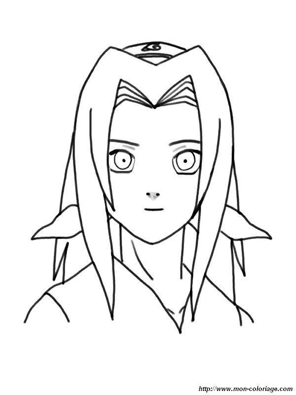 Coloriage de Naruto, dessin coloriage sakura à colorier