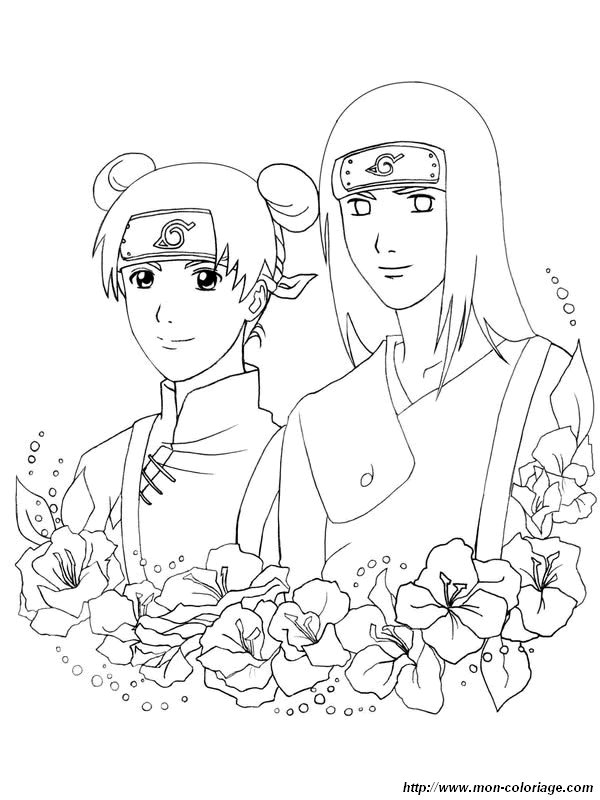 coloriages naruto fleurs jpg